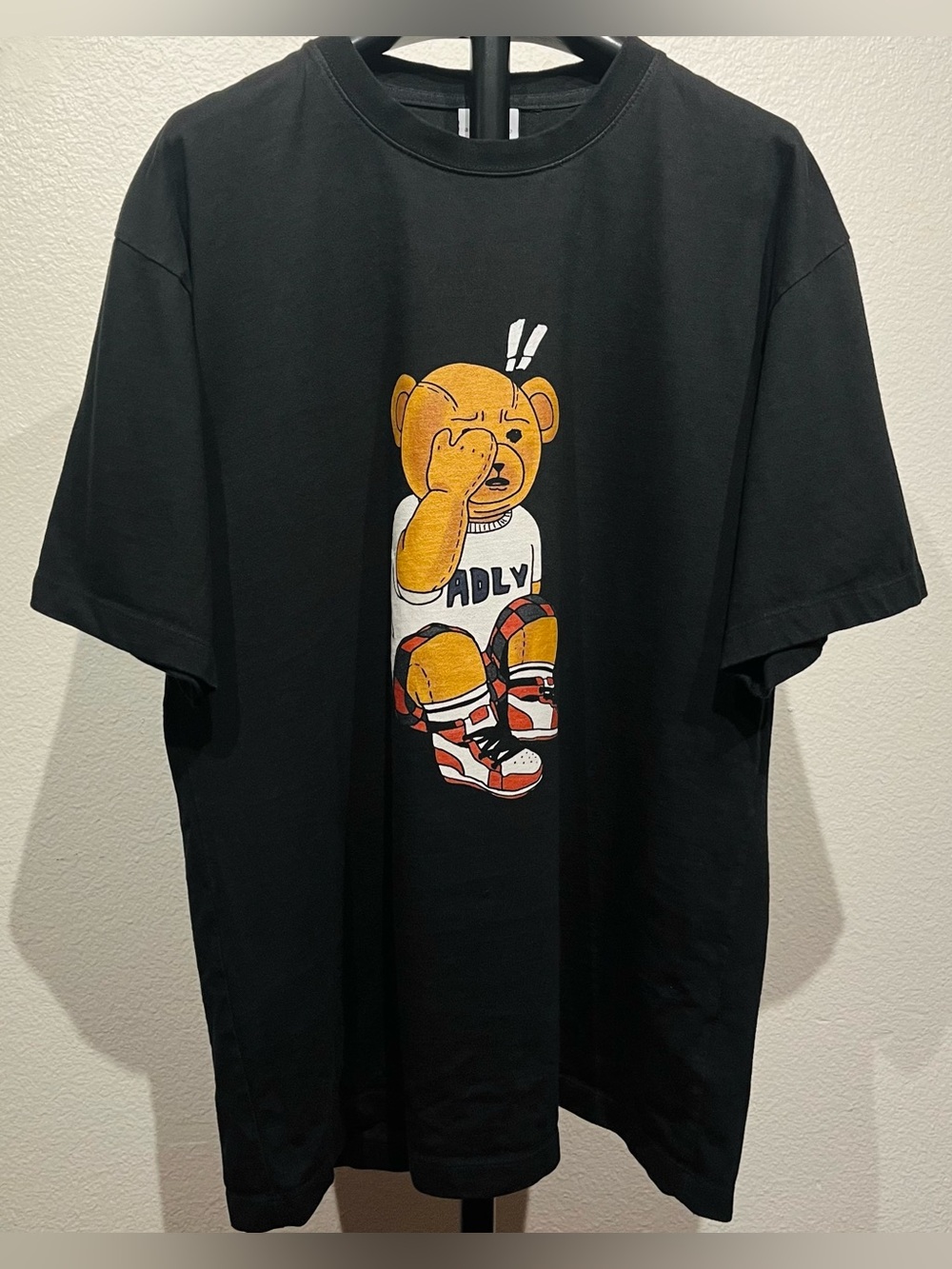 Acmé de la Vie Black Graphic Bear Tee - Size L (Men’s)